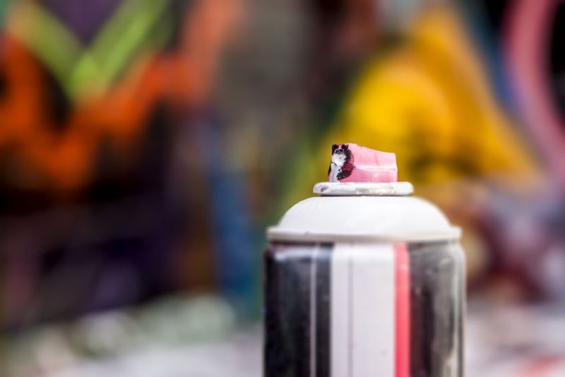 18156137 - a used graffiti spray